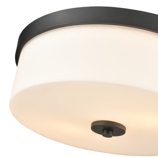 Laphia 13.25" Wide 2-Light Flushmount - Matte Black