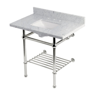 Templeton 36 Inch Console Sink in Carrara Marble