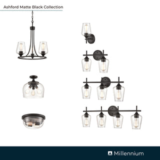Ashford 3-Light Vanity - Matte Black