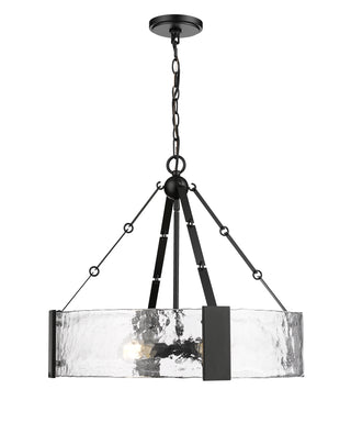 Rezi 24.25" Wide 4-Light Pendant - Matte Black
