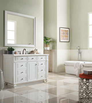 48 Inch Bristol Freestanding Vanity in Bright White / Lime Delight Top