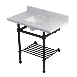 Templeton 36 Inch Console Sink in Carrara Marble