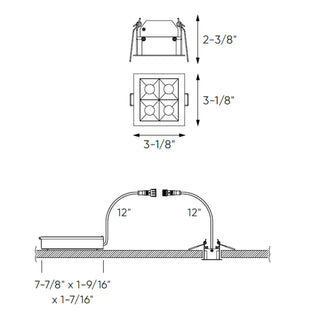 4 Light Microspot LED Recessed Down Light CCT