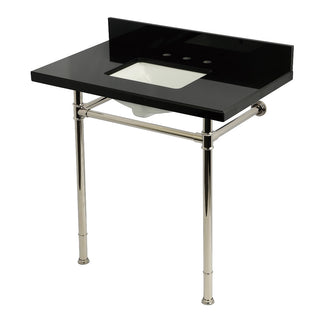 Imperial 36 Inch Console Sink in Polished Nickel