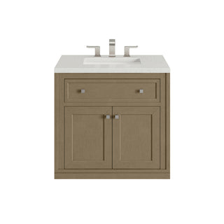 30 Inch Chicago Freestanding Vanity in Walnut Whisper / Lime Delight Top