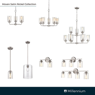 Moven 5-Light Chandelier Ceiling - Satin Nickel