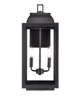 Beaufort 22.25" High 2-Light Outdoor Wall Sconce - Powder Coated Black