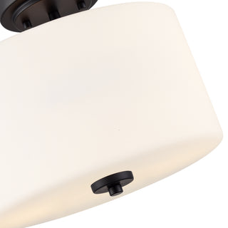 Verlana 22" 2-Light Semi-Flush Mount - Matte Black