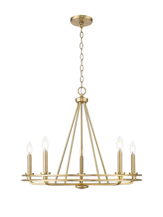 Jody 26.5" Wide 5-Light Chandelier - Vintage Brass
