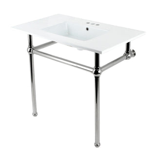 Templeton 37.38 Inch Console Sink in White