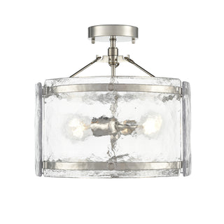 Bennetti 14.5" Wide 2-Light Semi Flush - Polished Nickel