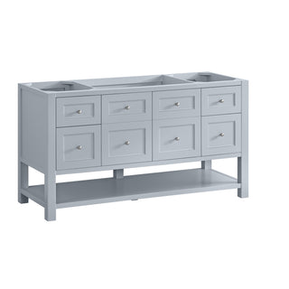 60 Inch Breckenridge Freestanding Vanity in Serenity Blue / Eternal Jasmine Pearl Top