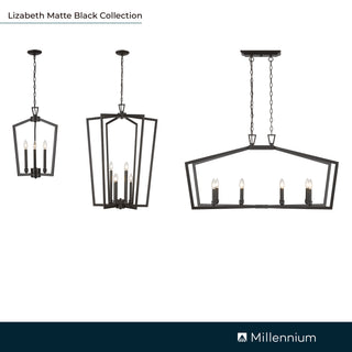 Lizabeth 8-Light Chandelier Ceiling Light Matte Black