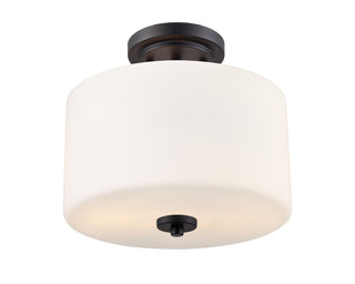 Verlana 22" 2-Light Semi-Flush Mount - Matte Black