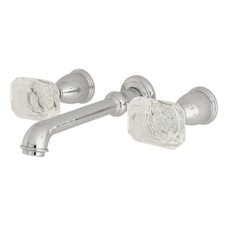 Krystal Onyx Wall-Mount Bathroom Faucet in Polished Chrome
