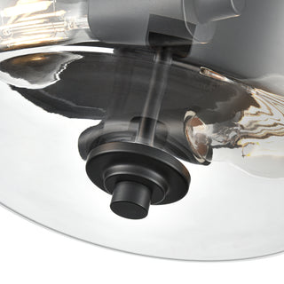 Strayhan 13" 2-Light Flush Mount - Matte Black
