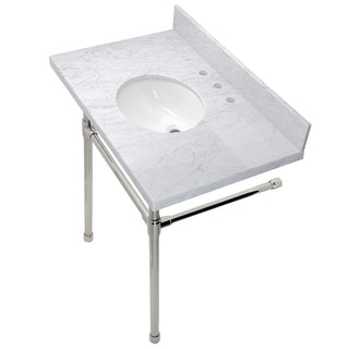 Dreyfuss 36 Inch Console Sink in Carrara Marble