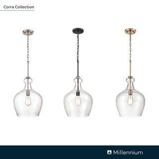 Corra 1-Light Pendant light Brushed Nickel