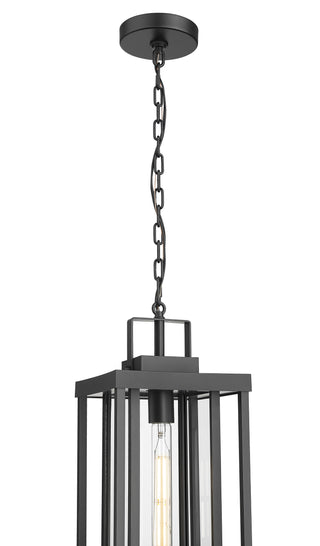 McDonough 8" 1-Light Outdoor Hanging Lantern - Powder Coated Black