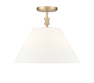 Adorra 16" Wide 3-Light Semi Flush - Vintage Brass