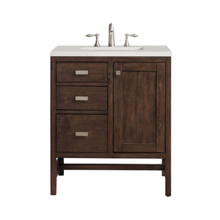 30 Inch Addison Freestanding Vanity in Mid-Century Acacia / Lime Delight Top