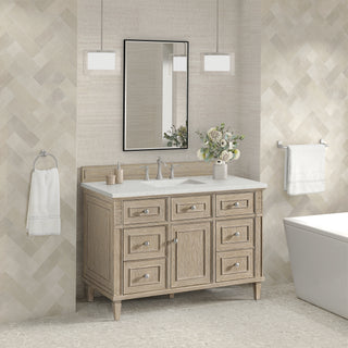 48 Inch Lorelai Freestanding Vanity in Whitewashed Oak / Lime Delight Top