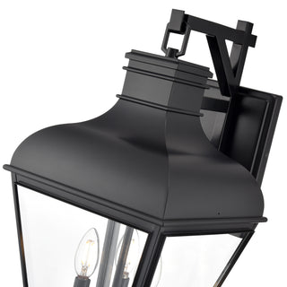 Edenton 21.25" High 3-Light Outdoor Wall Sconce - Matte Black