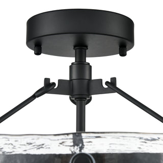 Bennetti 14.5" Wide 2-Light Semi Flush - Matte Black