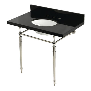 Edwardian 36 Inch Console Sink in Polished Nickel