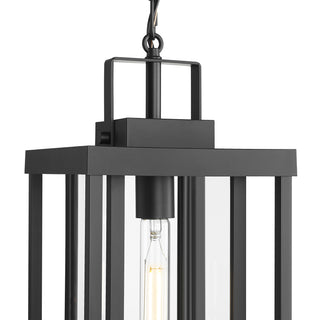 McDonough 8" 1-Light Outdoor Hanging Lantern - Powder Coated Black