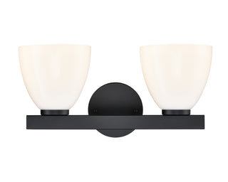 Apria 15.75" Wide 2-Light Vanity - Matte Black