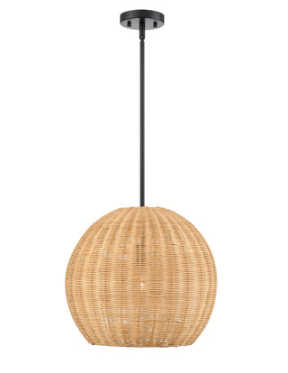 Elise 16" Wide 1-Light Pendant - Matte Black