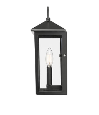 Munger 14" High 1-Light Outdoor Wall Sconce - Powder Coated Black