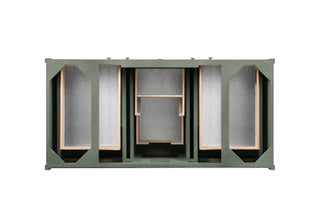 48 Inch Chicago Freestanding Vanity in Smokey Celadon / Victorian Silver Top