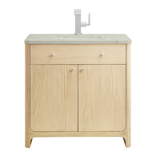 36 Inch Gracyn Freestanding Vanity in Coastal Driftwood / Victorian Silver Top