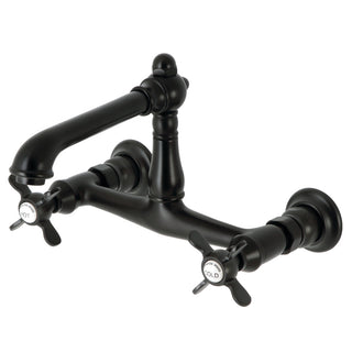 Essex Wall-Mount Bathroom Faucet in Matte Black