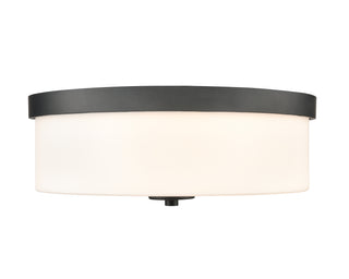 Laphia 13.25" Wide 2-Light Flushmount - Matte Black