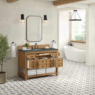 48 Inch Malibu Freestanding Vanity in Amber Birch / Parisien Bleu Top