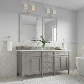 72 Inch Brittany Freestanding Vanity in Urban Gray / Lime Delight Top