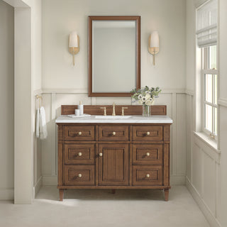48 Inch Lorelai Freestanding Vanity in Mid-Century Walnut / Ethereal Noctis Top