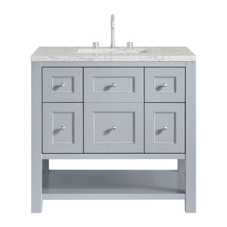 36 Inch Breckenridge Freestanding Vanity in Serenity Blue / Eternal Jasmine Pearl Top