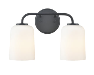 Laphia 14" Wide 2-Light Vanity - Matte Black