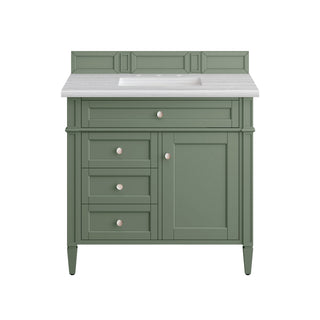 36 Inch Brittany Freestanding Vanity in Smokey Celadon / Arctic Fall Top