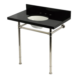 Imperial 36 Inch Console Sink in Polished Nickel