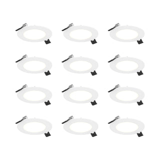 Kit of 12 - 4in Round LED Panel, White