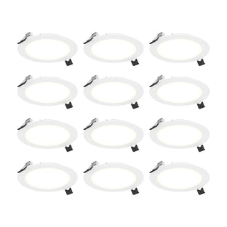 Kit of 12 - 6in Round LED Panel, White