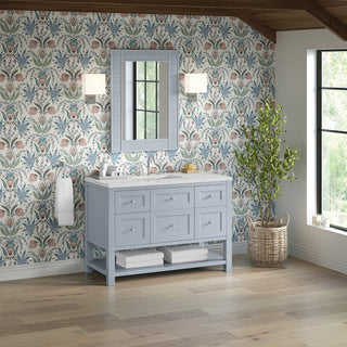 48 Inch Breckenridge Freestanding Vanity in Serenity Blue / Ethereal Noctis Top