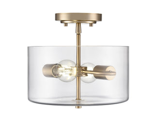 Verlana 11" Wide 2-Light Semi Flush - Modern Gold