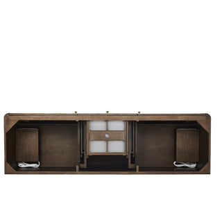 72 Inch Gracyn Freestanding Vanity in Sable / White Zeus Top