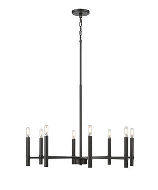 Skyva 30.25" Wide 8-Light Chandelier - Matte Black